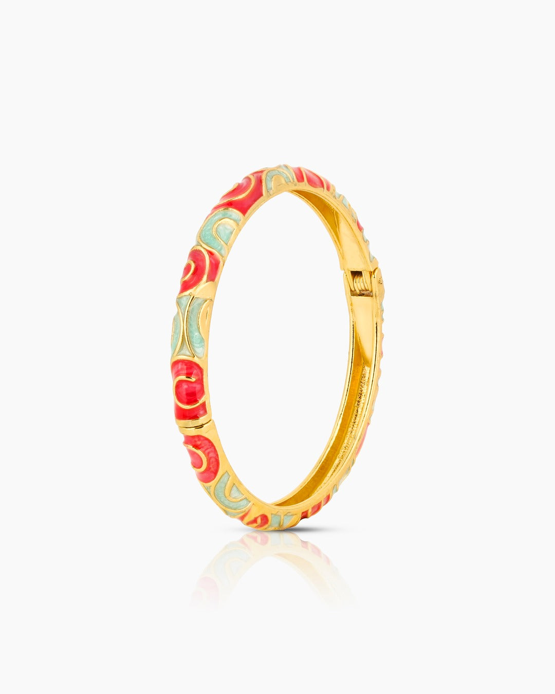 Pink & Blue Wave Enamel Bangle